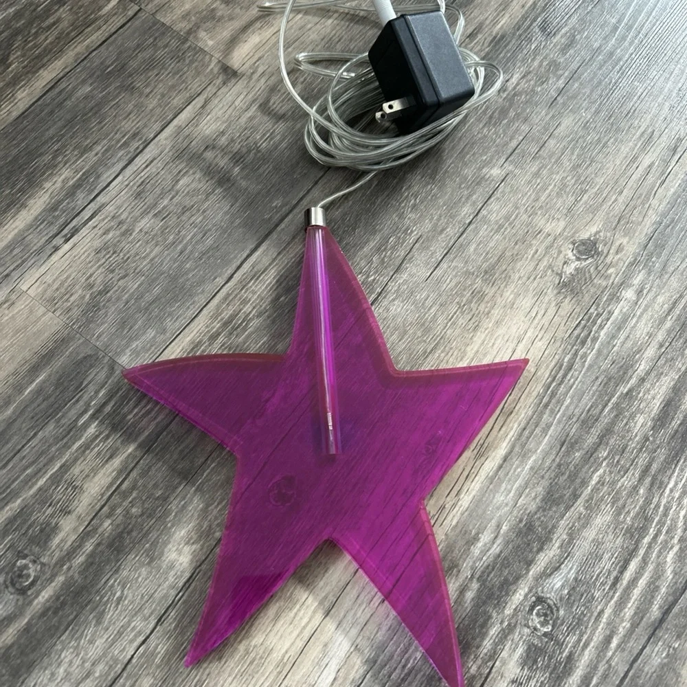 Ikea Glansa Hanging Purple Acrylic Star Indoor Light
